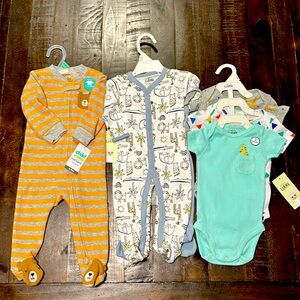 NWT Lot of Carters, Laughing Llama 6, 6-9, and 9 Month Baby Clothes Sets
